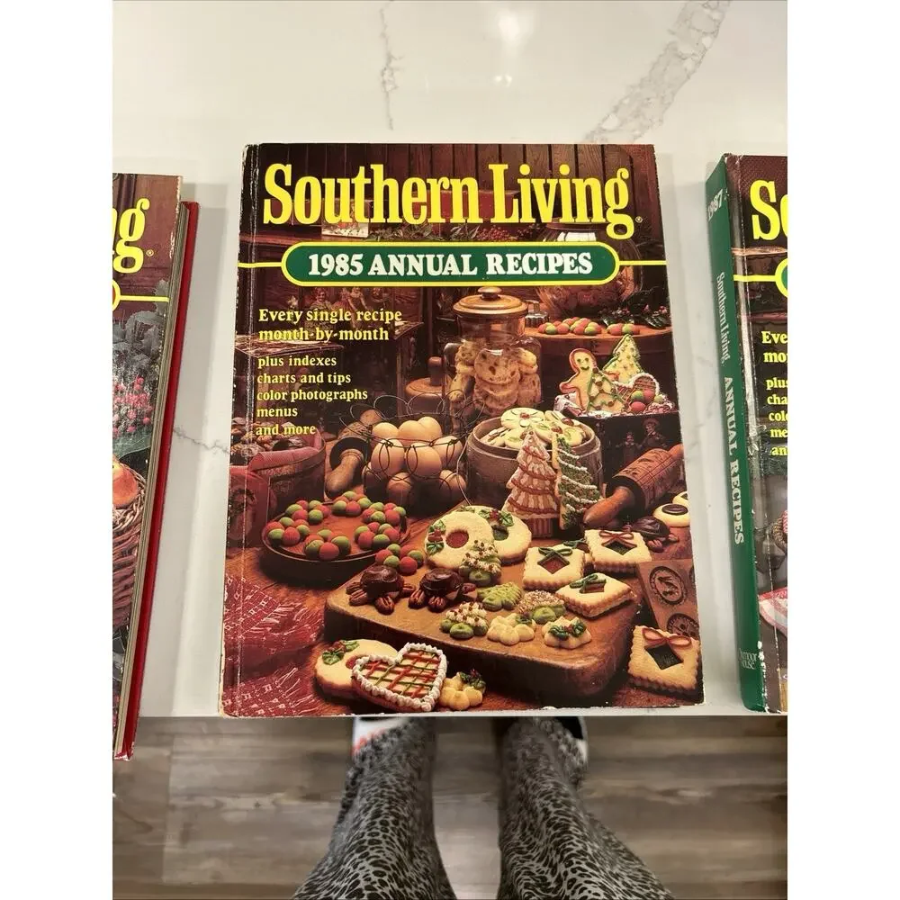 Lot of 3 Southern Living Annual Recipes 1983 1985 1987 1989 Hardcover‎ Cook Book